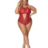 Sugar & Spice Teddy w/Snap Crotch Red QN