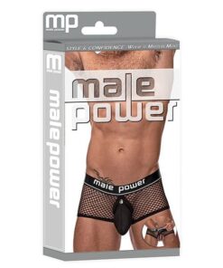 Cock Pit Fishnet Mini Cock Ring Short Black MD