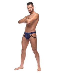 Diamond Mesh Jock Ring Blue L/XL