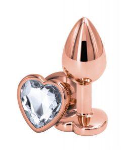 Rear Assets Rose Gold Heart Small - Clear