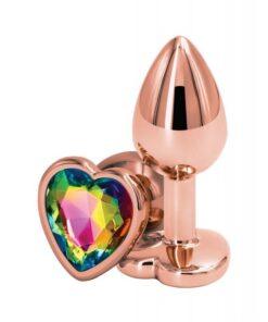 Rear Assets Rose Gold Heart Small - Rainbow