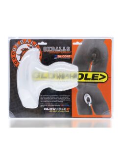 Oxballs Glowhole 2 Hollow Buttplug w/LED Insert Large - Clear