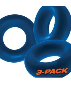 Oxballs Fat Willy 3 Pack Jumbo Cock Rings - Space Blue