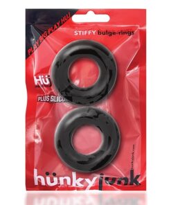 Hunky Junk Stiffy 2 Pack Cockrings - Tar Ice