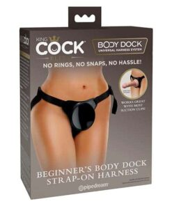 King Cock Elite Beginner's Body Dock Strap On Harness - Black