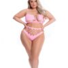 Pink Lipstick Neon Dreams Bra & High Waist Thong Pink QN