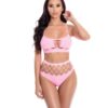 Pink Lipstick Neon Dreams Bra & High Waist Thong Pink O/S