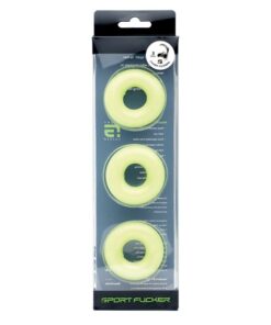 Sport Fucker Chubby Cockring Pack of 3 - Glow