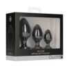 Shots Ouch Rippled Butt Plug Set - Black