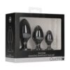 Shots Ouch Diamond Shape Butt Plug Set - Black