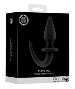 Shots Ouch Puppy Play Tail Butt Plug - Black