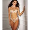 Absolutely Beautiful Stretch Lace Collard Bra & Panty (Goes w/SOH31549) Nude 34