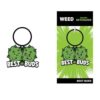 Wood Rocket Weed Best Buds Keychain - Green