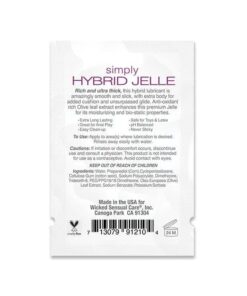 Wicked Sensual Care Simply Hybrid Jelle Lubricant - .1 oz