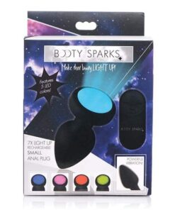 Booty Sparks Silicone Vibrating LED Plug - Small