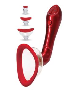 Bloom Intimate Body Automatic Vibrating Rechargeable Pump Limited Edition - Red