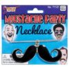 Mustache Party Mustache Necklace - Black/Gold