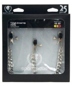 Spartacus Y-Style Broad Tip Nipple Clamps & Clit Clamp