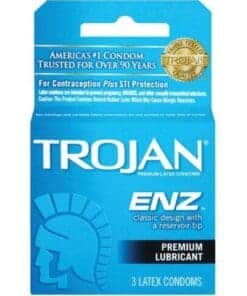 Trojan Enz Lubricated Condoms - Box of 3