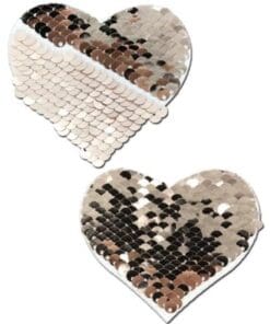 Pastease Color Changing Flip Sequins Heart - Rose Gold O/S