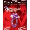 Forked Tongue X-treme Vibrating Pleasure Ring - Purple