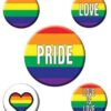 Rainbow Rainbow Party Buttons