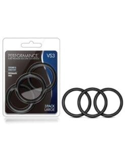 Blush Performance VS3 Pure Premium Silicone Cockrings Large - Black