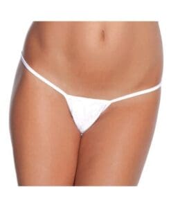 Low Rise Lycra G-String White XL