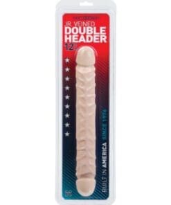 12" Jr. Double Header - White