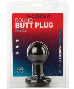 Round Butt Plug - Small Black