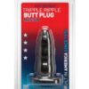 Triple Ripple Butt Plug - Medium Black