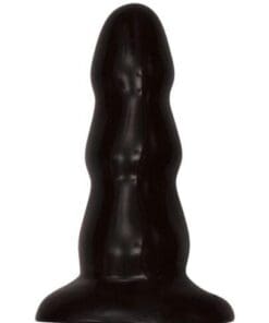 Triple Ripple Butt Plug - Medium Black