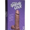 8" Realistic Cock w/Balls - Brown