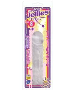 Crystal Jellies 8" Classic Dildo - Clear