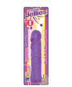 Crystal Jellies 8" Classic Dildo - Purple