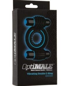 OptiMale Vibrating Double C Ring - Black