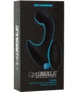 OptiMale Vibrating P Massager w/Wireless Remote - Black