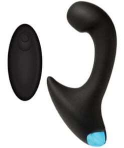 OptiMale Vibrating P Massager w/Wireless Remote - Black