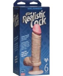 Vibrating 6" Realistic Cock - Flesh