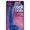 Jelly Cock w/Suction Cup - Blue