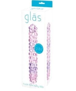 Glas Purple Rose Nubby Glass Dildo