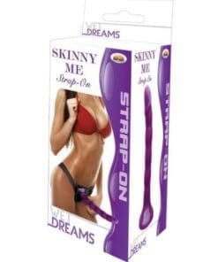 Wet Dreams Skinny Me 7" Strap on w/Harness - Purple