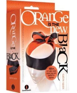 The 9's Orange is the New Black Satin Sash Reversible Blindfold