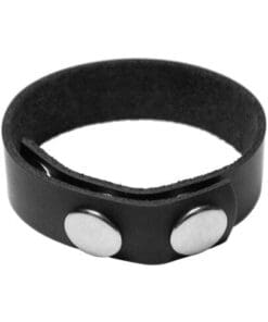 KinkLab Leather 3 Snap Cock Ring