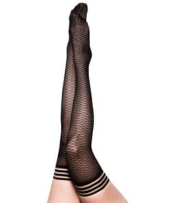 Kix'ies Beth Ann Honeycomb Thigh High Black A