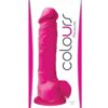 Colours Pleasures Silicone 8" Dildo w/Suction Cup - Electric Pink