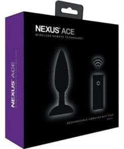 Nexus Ace Remote Control Butt Plug Small - Black