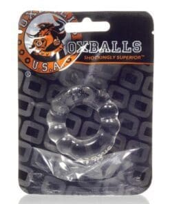 Oxballs Atomic Jock 6-Pack Shaped Cockring - Clear