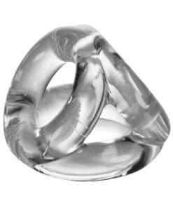 Oxballs Atomic Jock Tri Sport 3 Ring Sling Cockring - Clear