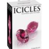 Icicles No. 79 Hand Blown Glass Diamond Butt Plug - Pink